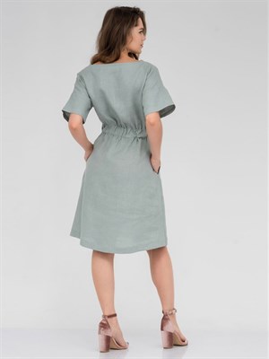 Платье льняное с вышивкой Милано - фото 10262