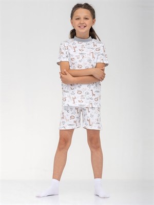 Пижама детская с шортами Зоопарк - фото 10453
