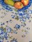 Скатерть с кружевом Голубые розочки 150х150 см - фото 10202
