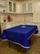 Комплект столового белья синий с тесьмой - фото 7688